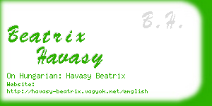beatrix havasy business card